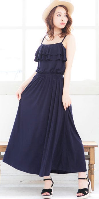 カットソーマキシワンピースロングワンピ「神戸レタス」2290円（税込）