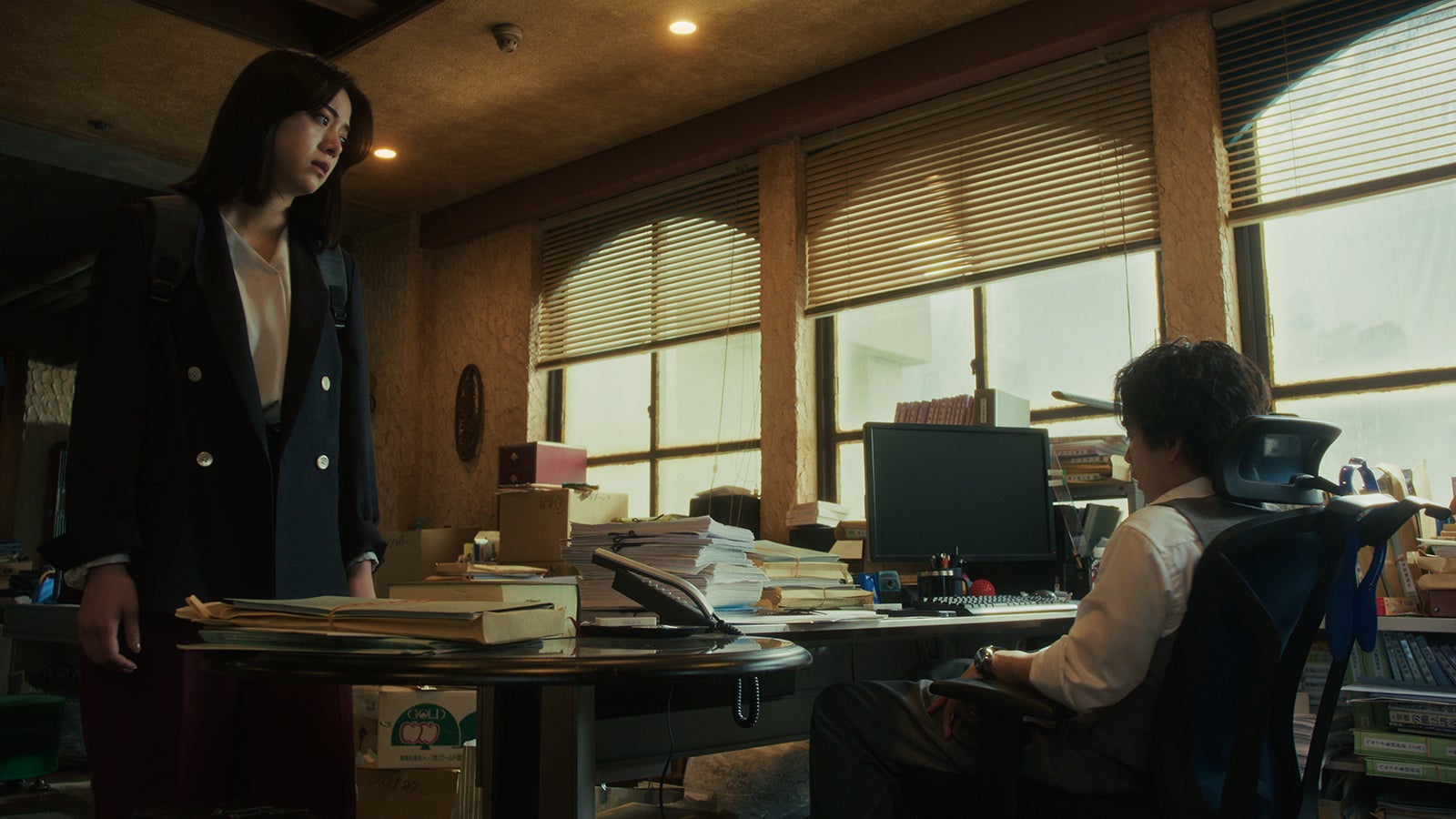 池田エライザ、柳楽優弥「九条の大罪」（C）Netflixシリーズ「九条の大罪」2026年4月2日(木) 世界独占配信