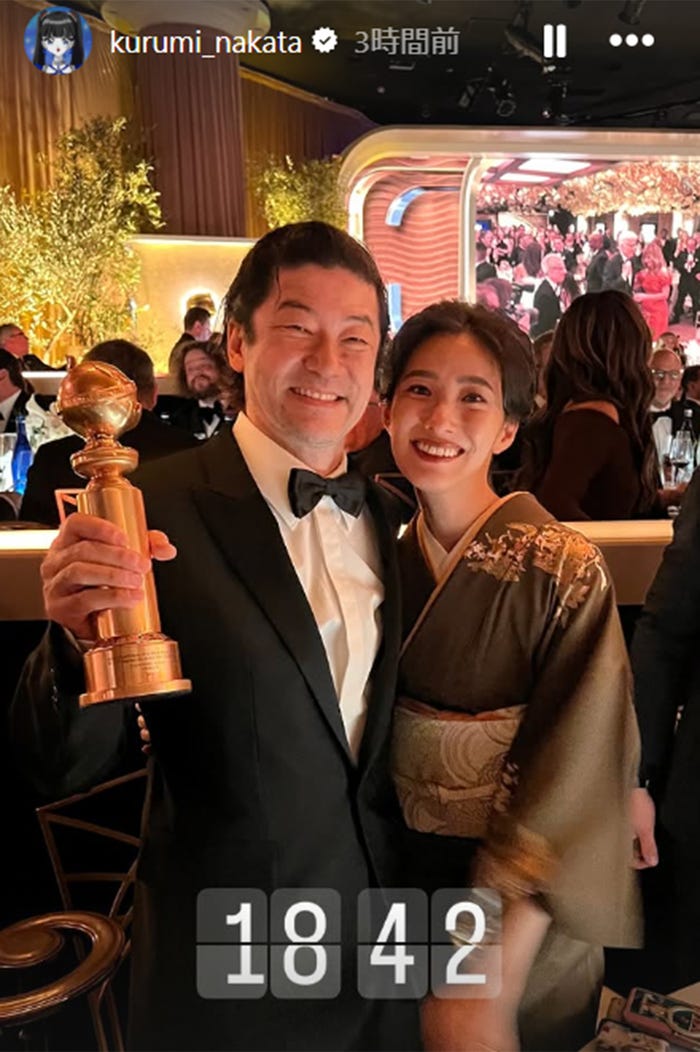 浅野忠信、中田クルミ/中田クルミInstagramストーリーズより