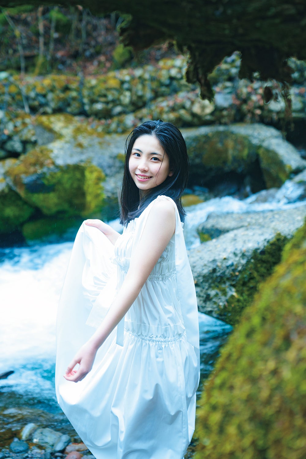 モーニング娘。'23櫻井梨央、白ワンピで透明素肌輝く ファースト