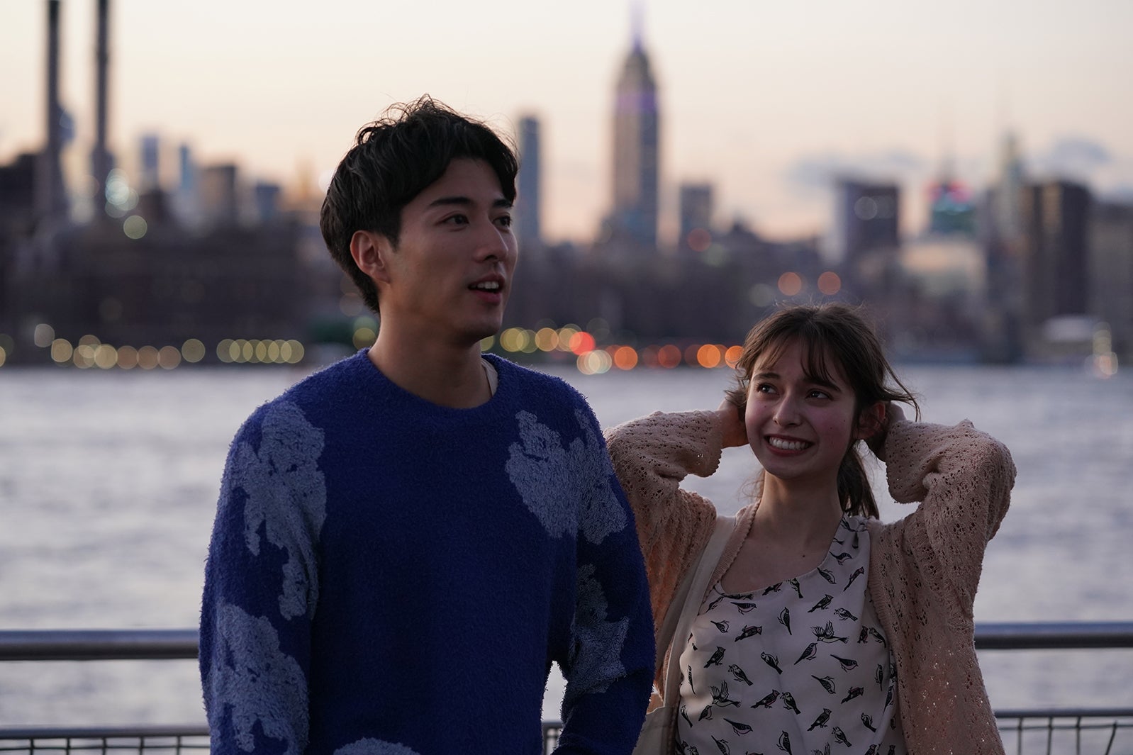 福山翔大、トミコ・クレア「恋愛ドラマな恋がしたい in NEW YORK」第2話（C）AbemaTV, Inc.