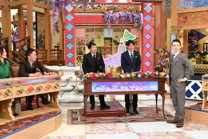 太田光、田中裕二、井澤健太朗アナ、ウエンツ瑛士(C)テレビ朝日