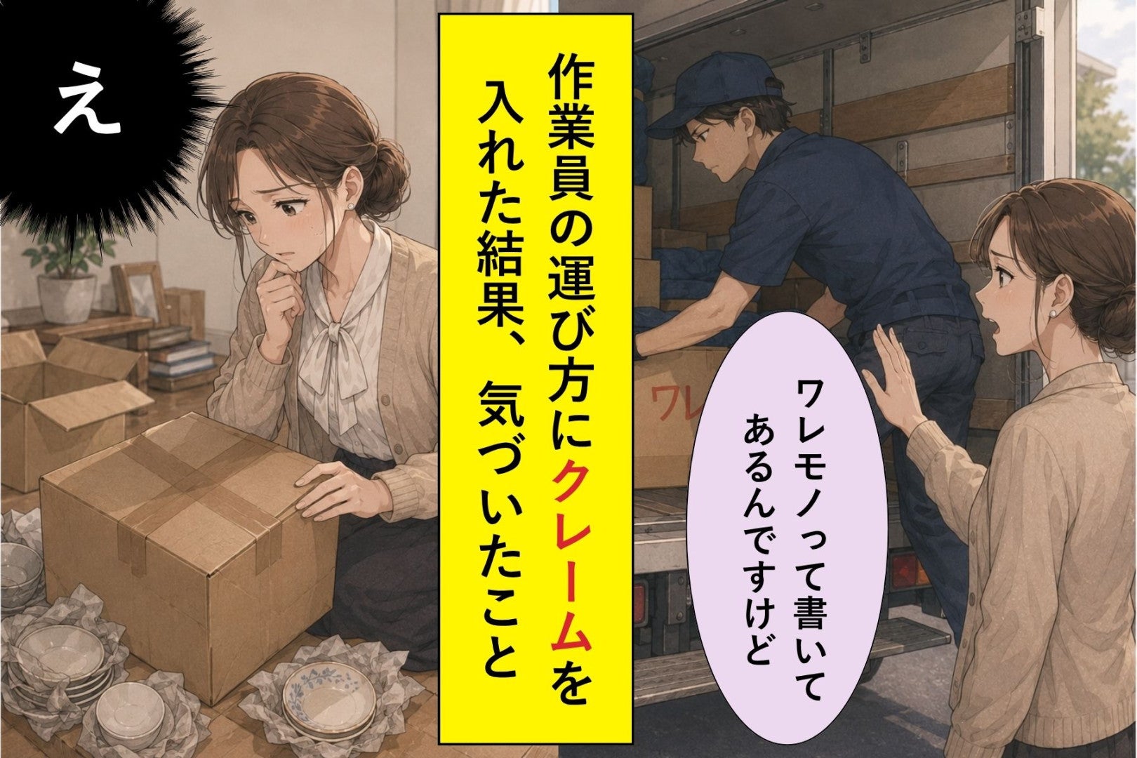 「ワレモノ」の箱を滑らせた作業員、空き箱の底で知った理由