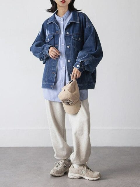 デニムジャケット　コーデ　秋アウター