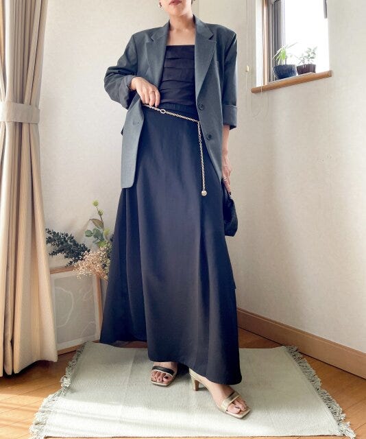 GU オーバーサイズテーラードジャケット GU オーバーサイズテーラードジャケット スカート ドレッシー コーデ