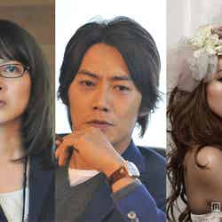 映画「カノジョは嘘を愛しすぎてる」に出演する（左から）谷村美月、反町隆史、相武紗季