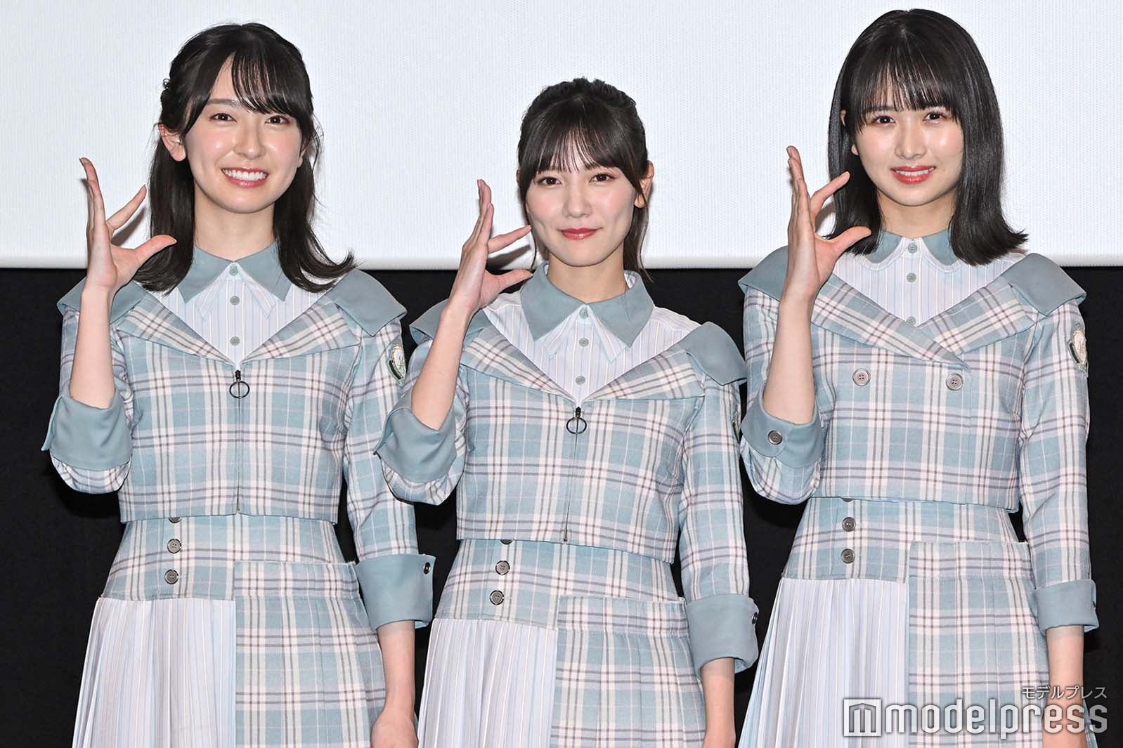 金村美玖、河田陽菜、上村ひなの （C）モデルプレス
