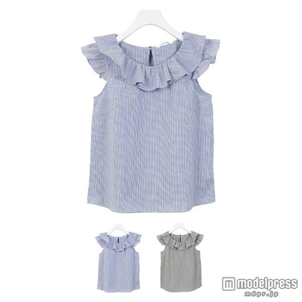 ストライプコットンブラウス「KOBELETTUCE」1,980円(税込)