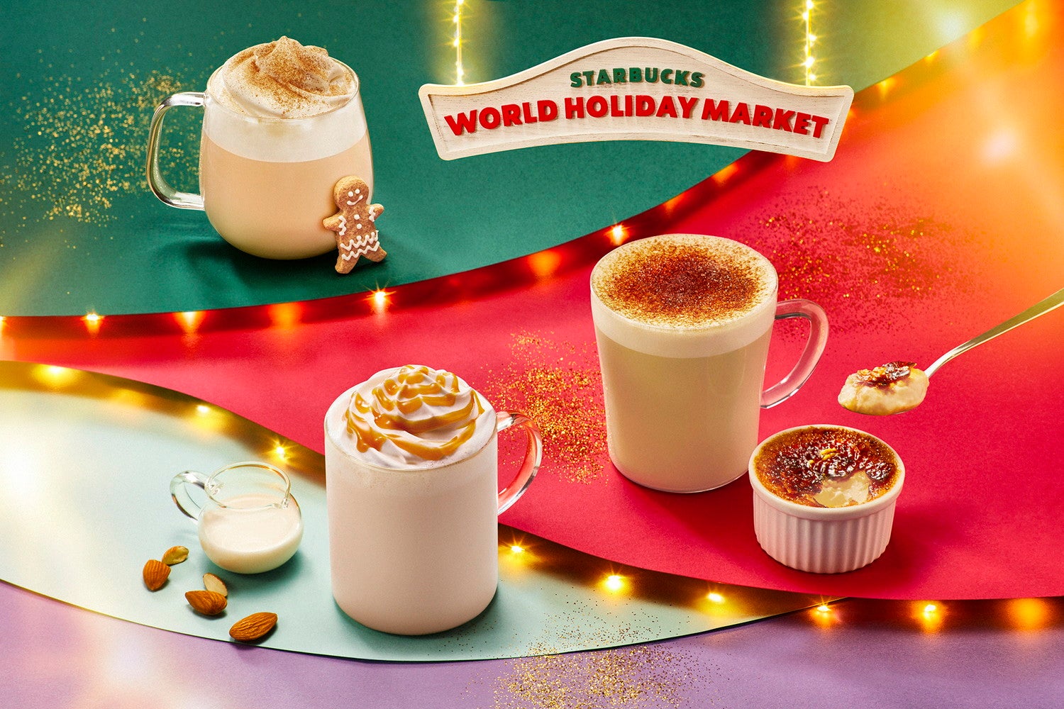 スタバ「ジンジャーブレッド ラテ」「クレーム ブリュレ ラテ」「キャラメル アーモンド ミルク」冬のホットビバレッジ登場
