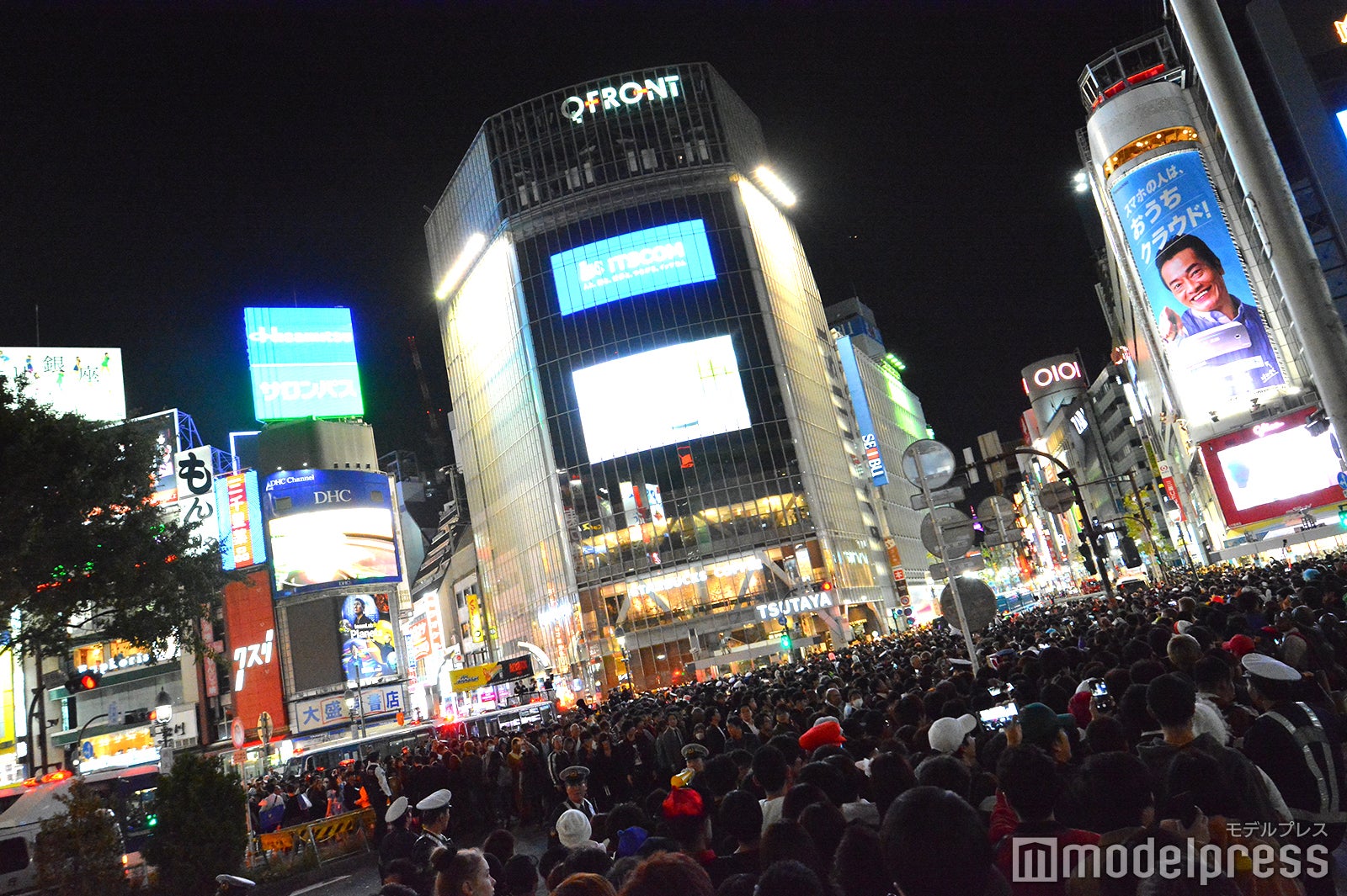 昨年のスクランブル交差点の様子／撮影：2018年10月31日 （C）モデルプレス