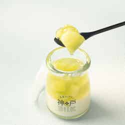 生杏仁プリン(メロン)/画像提供:神戸牛 吉祥グループ本社