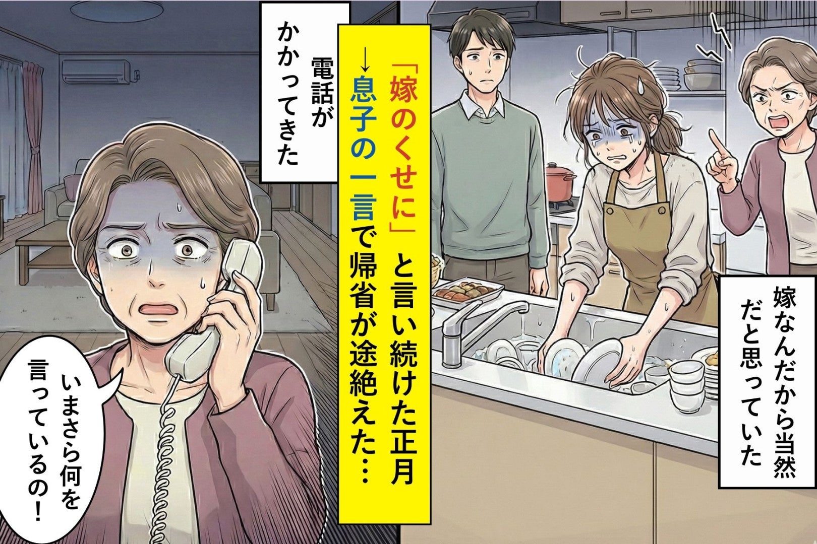 「嫁のくせに」と言い続けた正月→息子の一言で帰省が途絶えてしまった