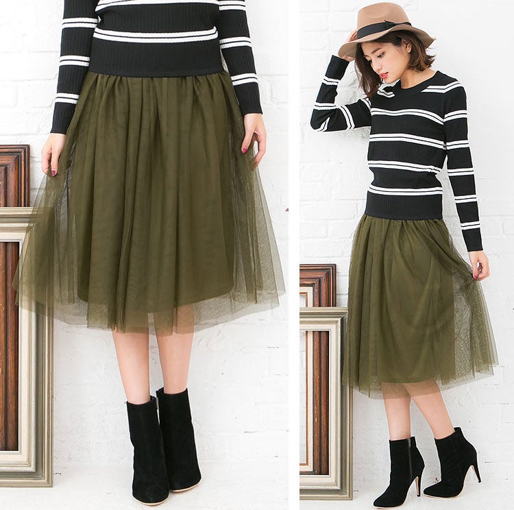 ウエストゴム☆フレアチュールスカート「神戸レタス」1490円（税込）／画像提供：神戸レタス