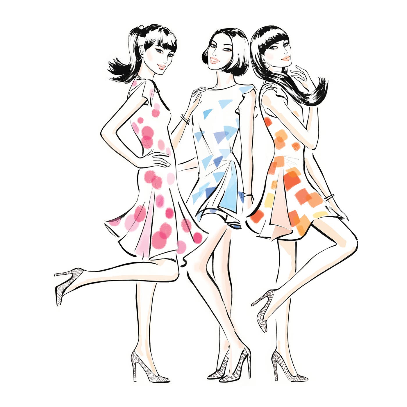 イラストレーター・Jason Brooks氏によるPerfumeのイラスト