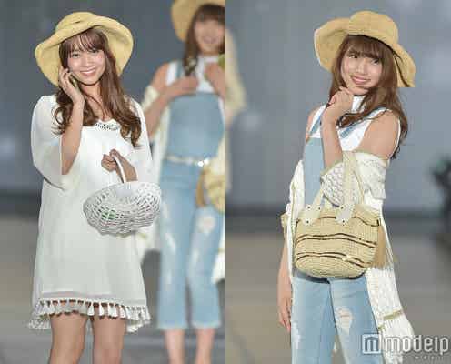 AKB48入山杏奈&加藤玲奈、ガーリールックで笑顔振りまく<関コレ2017S/S>