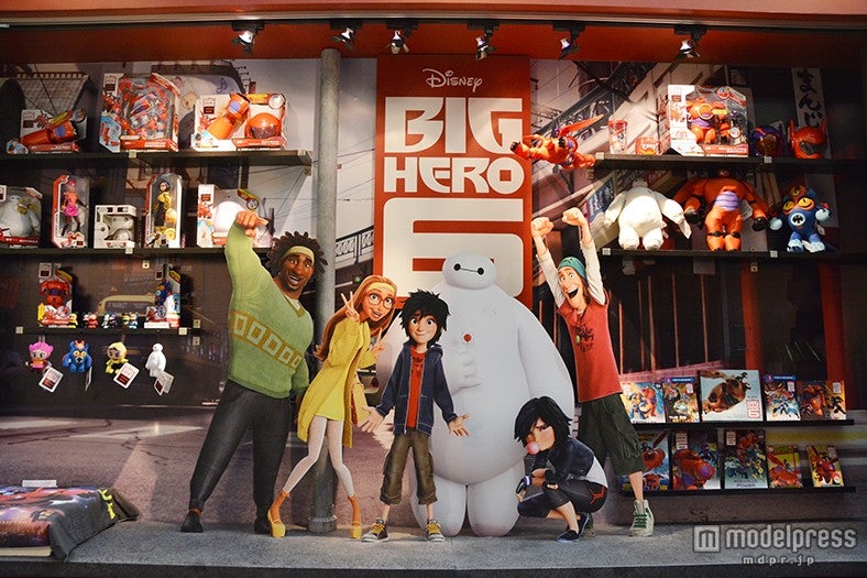 フリースペース「caffeine patch」にはベイマックスの関連品が展示