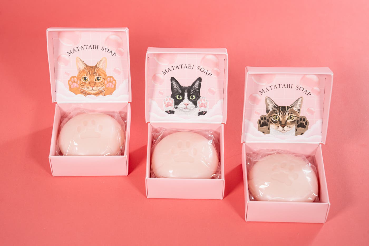 またたび果実エキス入りせっけん 各498円(税込) ※全国のファミリーマート約3,300店