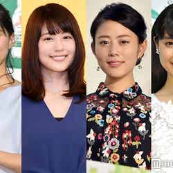（左から）芳根京子、有村架純、高畑充希、土屋太鳳、朝ドラ助演からヒロインにステップアップする若手女優たち（C）モデルプレス
