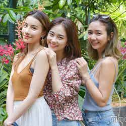 「Natural Beauty Camp 2017 in Singapore」に参加している（左から）難波サキ、宮城舞、kiy （C）モデルプレス