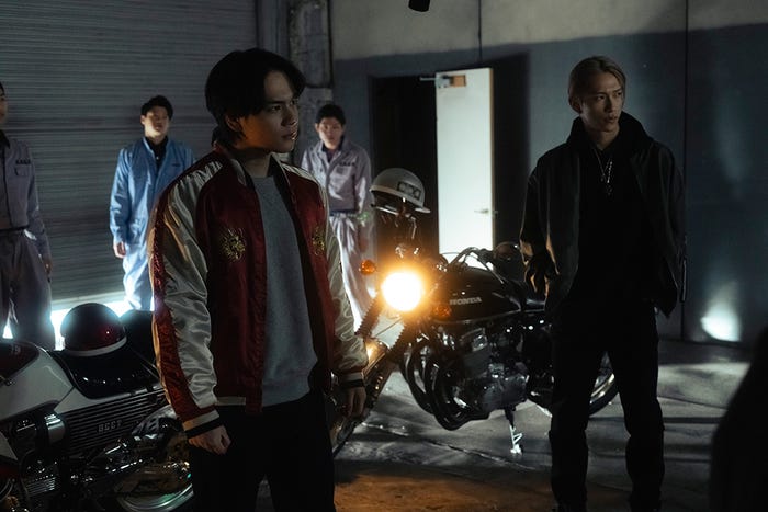 豆原一成、池崎理人(C)田中宏・少年画報社/映画「BADBOYS」製作委員会