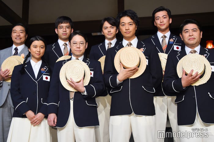 (前列左から)上白石萌歌、阿部サダヲ、斎藤工、皆川猿時(後列左から)トータス松本、三浦貴大、林遣都、大東駿介(C)モデルプレス