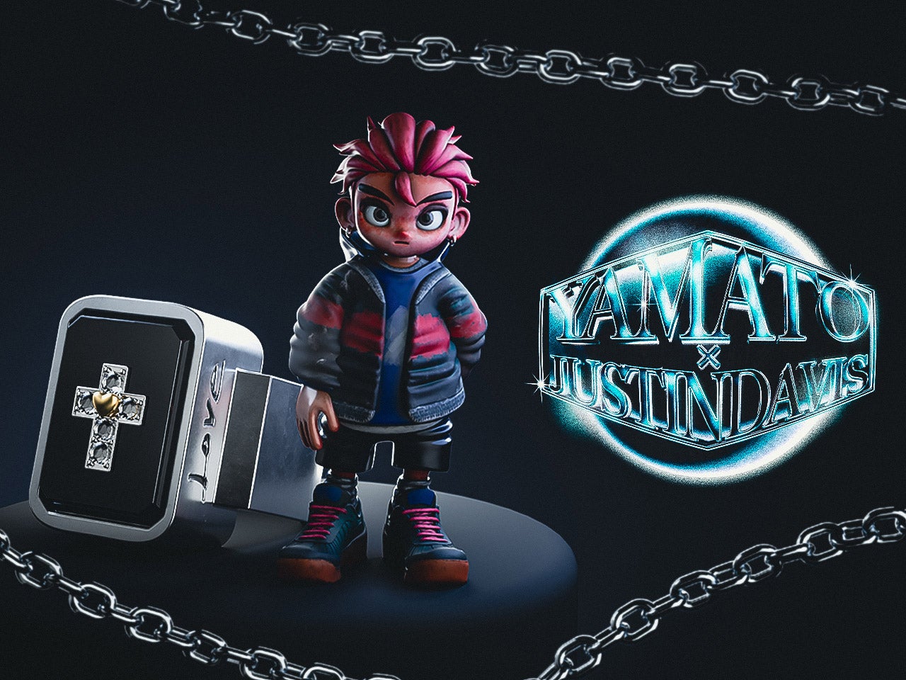 井上ヤマトと「JUSTIN DAVIS」のコラボレーション（提供写真）