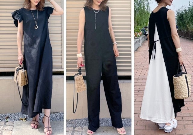 Gu しまむらだけじゃない オトナ女子におすすめの 黒ワンピ オールインワン コーデ モデルプレス