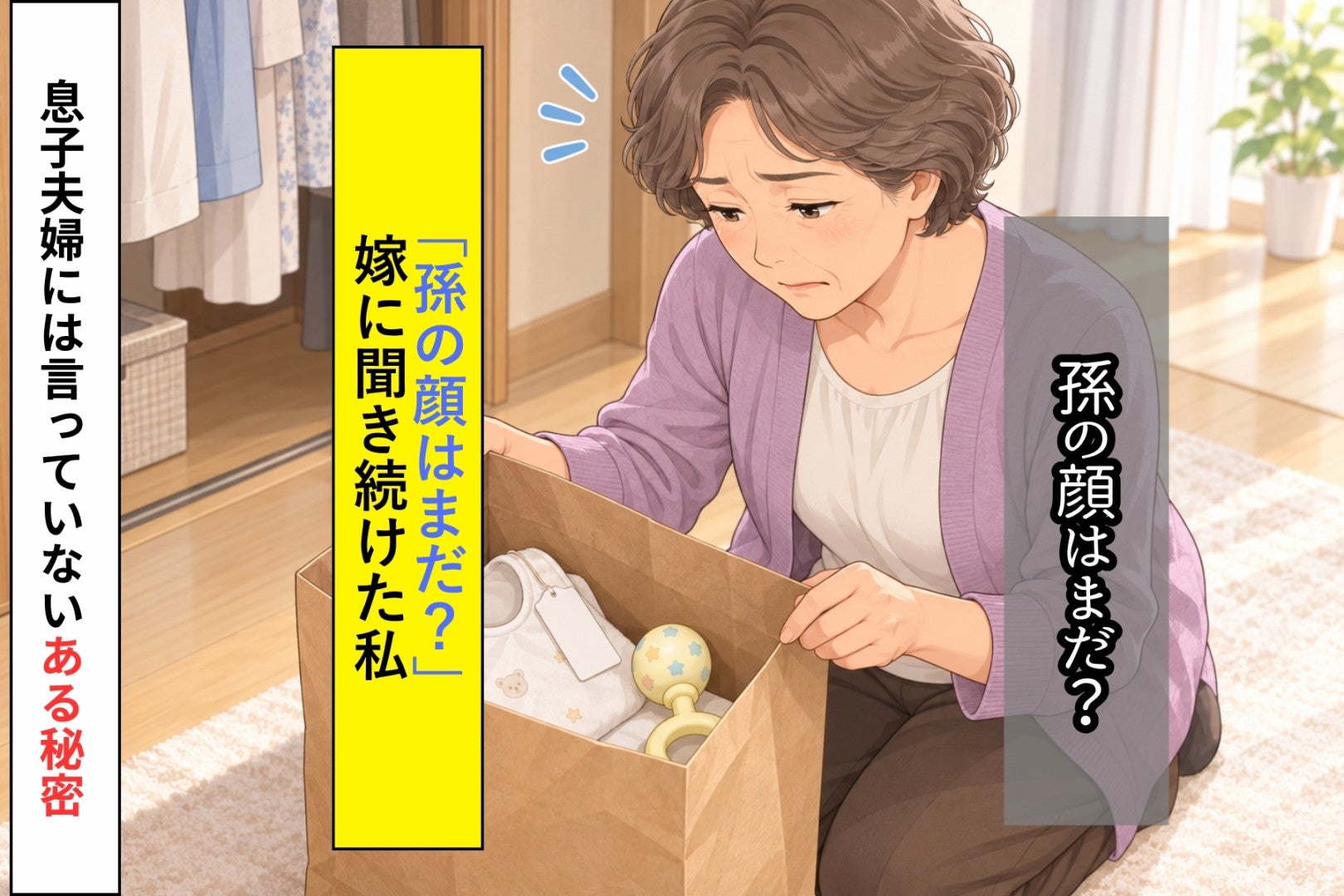 「孫の顔はまだ？」と嫁に聞き続けた私。喫茶店で友人たちに口にした約束