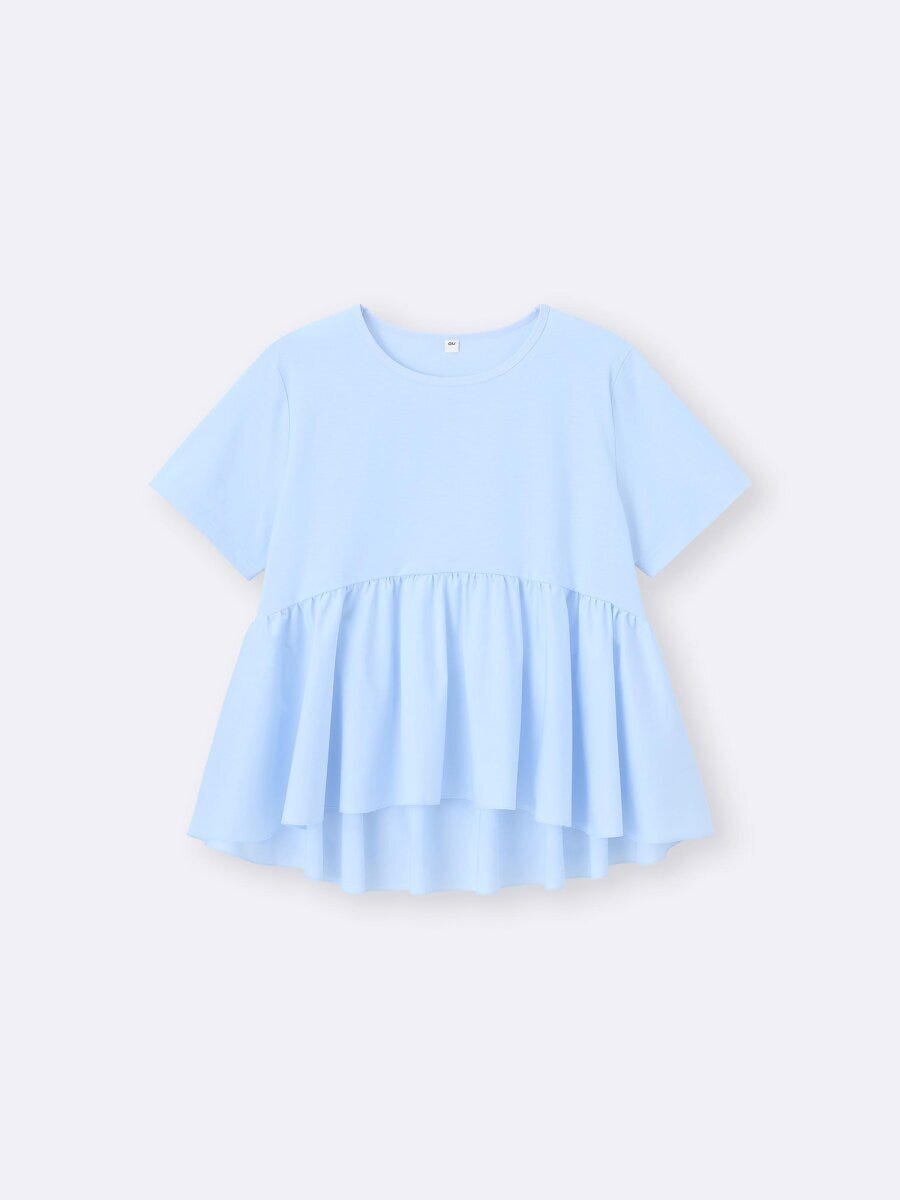 GUの布帛コンビネーションT