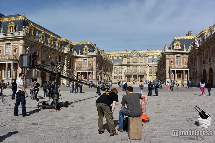 ヴェルサイユ宮殿での撮影の様子