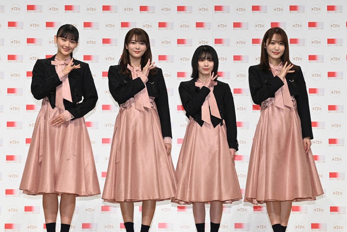 櫻坂46(左から)山崎天、田村保乃、森田ひかる、菅井友香(C)NHK