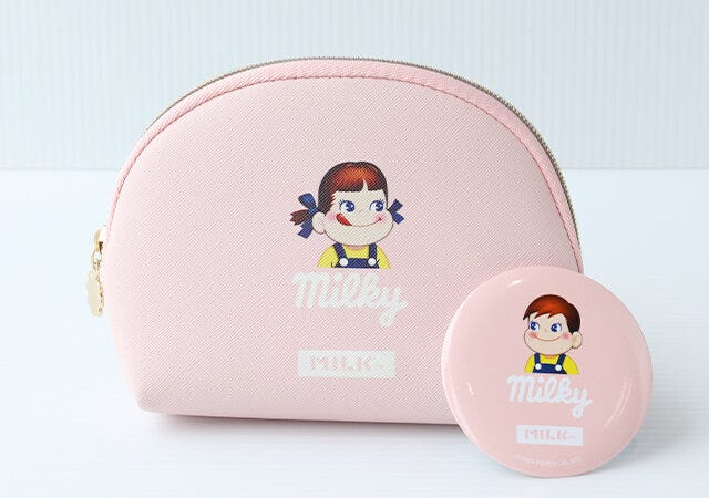雑誌　付録　宝島社　ミルクフェド　ペコちゃんポコちゃん　ミルキー　コスメポーチ＆ミラーセット