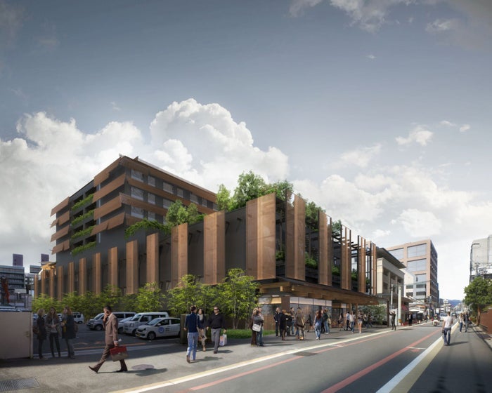 東洞院通側エントランス/画像提供:NTT都市開発