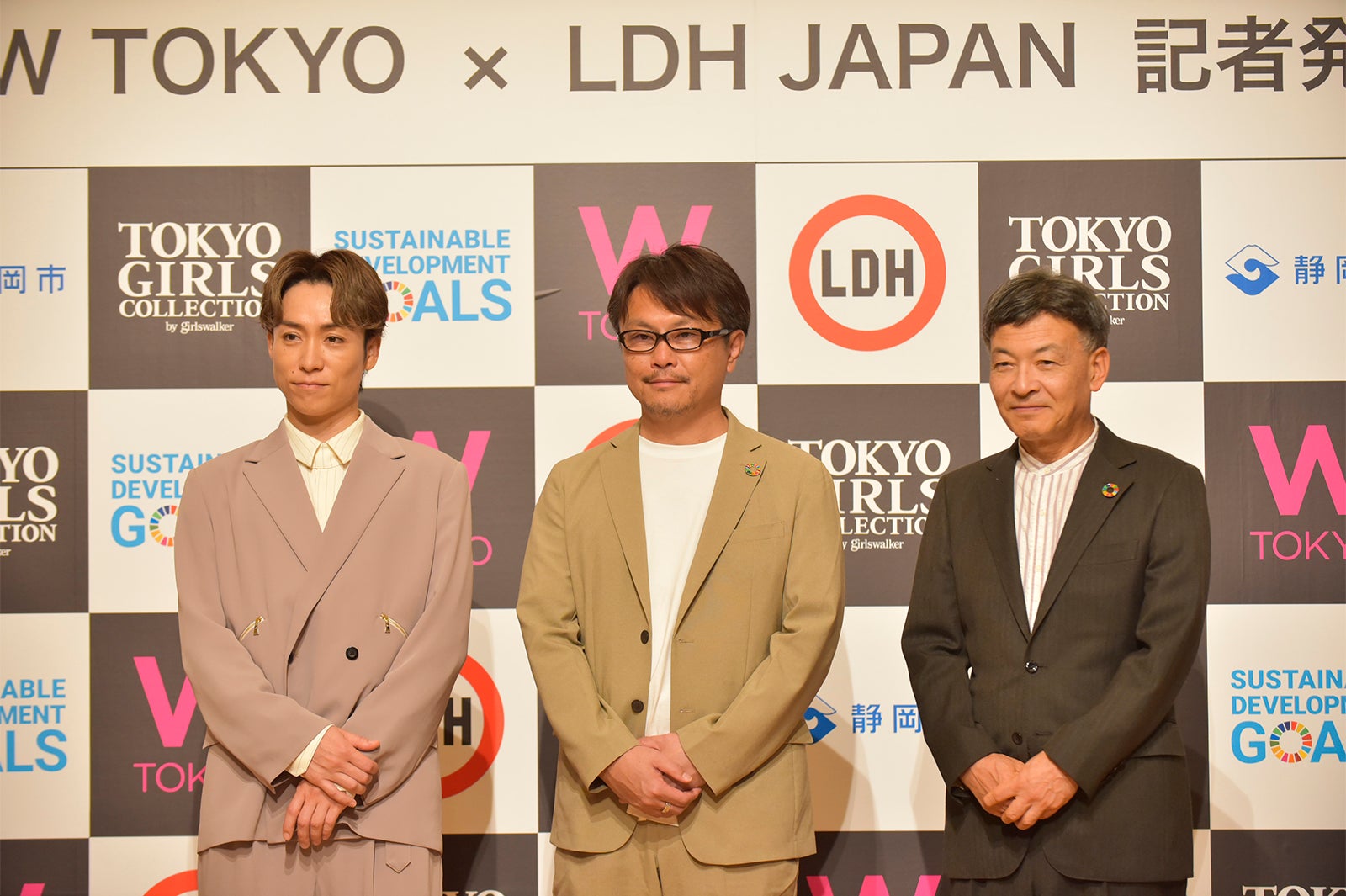 EXILE TETSUYA、青木充、難波喬司（C）W TOKYO×LDH JAPAN 記者発表会
