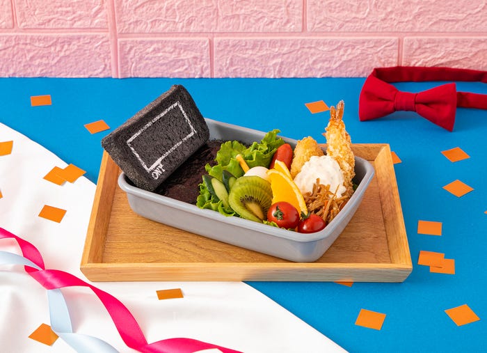 弁当型携帯FAX風プレート「名探偵コナン 連載30周年記念カフェ」(C)青山剛昌/小学館