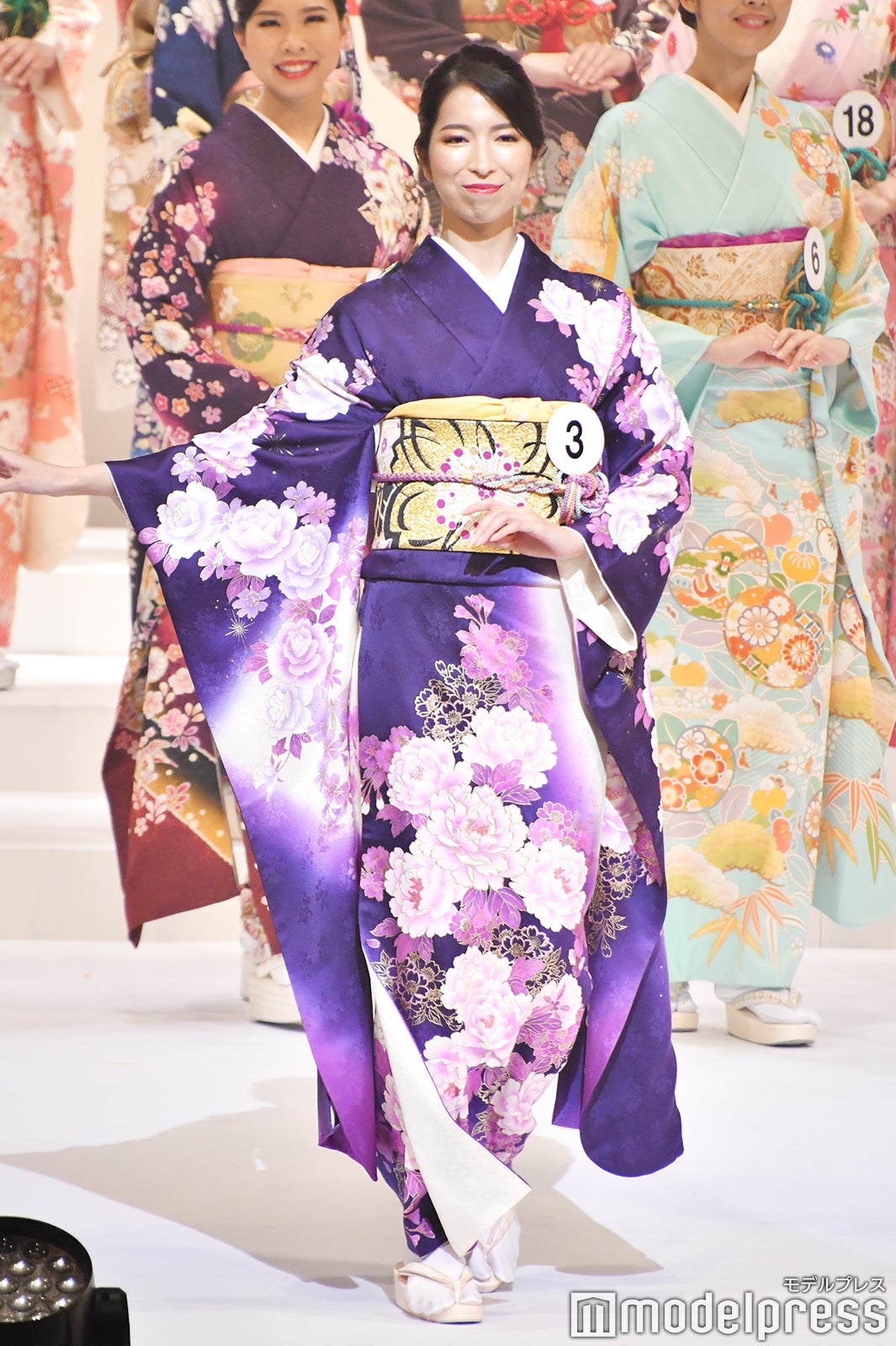 着物審査の様子／「2020ミス・インターナショナル日本代表選出大会」（C）モデルプレス