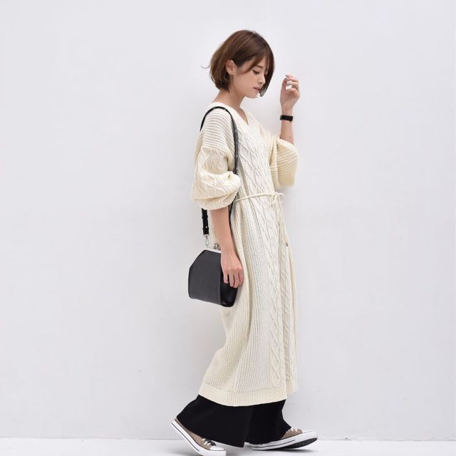 今買って春まで着られる万能選手 旬のニットワンピースコーデ4選 モデルプレス