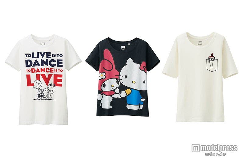 (左から)「PEANUTS/SNOOPY」(C)2015 Peanuts Worldwide LLC、「サンリオ」、「ムーミン」