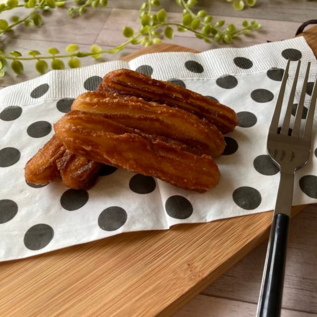 揚げた業務スーパーのチュロス