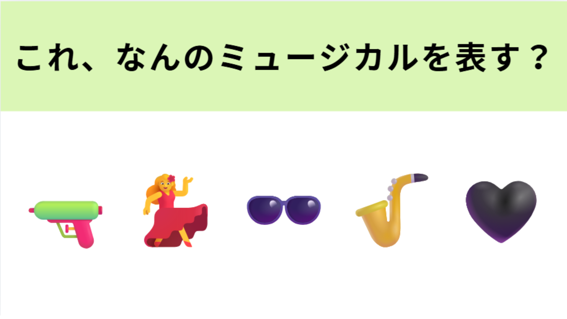 この絵文字が表すミュージカル作品は？ある地名がタイトルです！