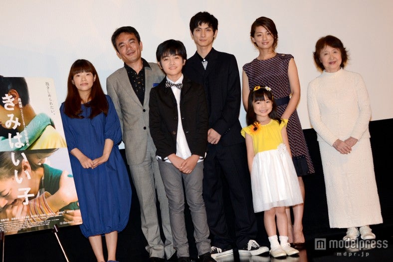 （左から）呉美保監督、高橋和也、加部亜門、高良健吾、三宅希空、尾野真千子、喜多道枝