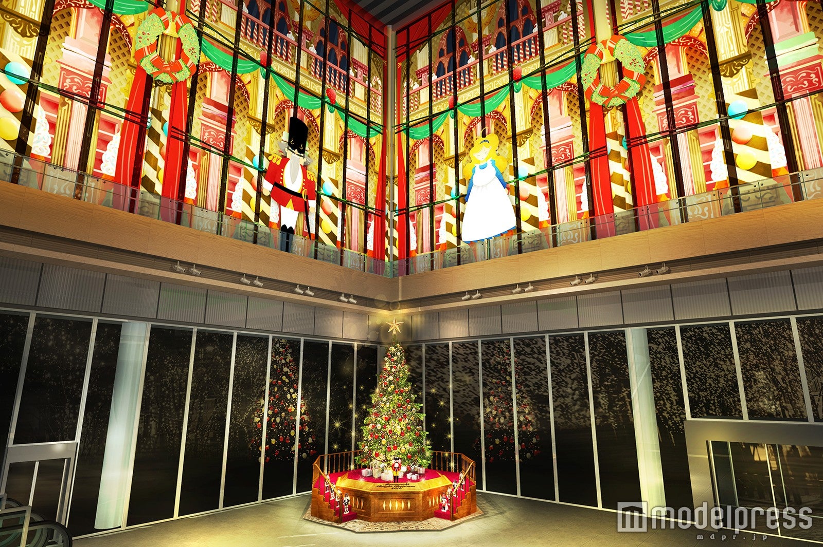 丸の内のクリスマス、不思議な「くるみ割り人形」の物語をマッピング上映