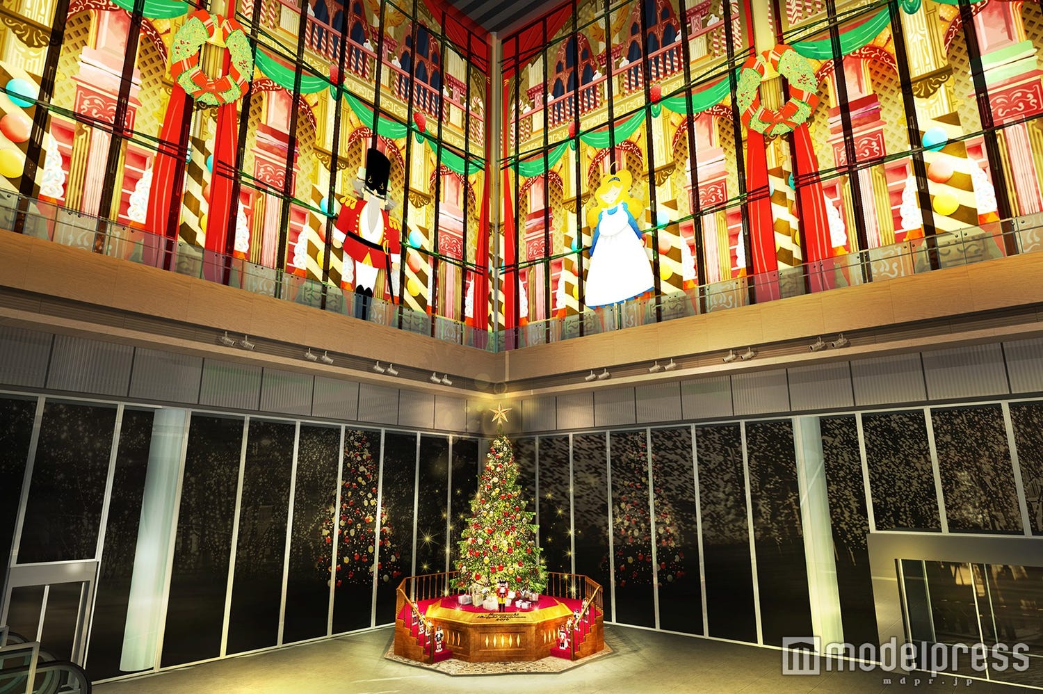 丸の内のクリスマス、不思議な「くるみ割り人形」の物語をマッピング上映