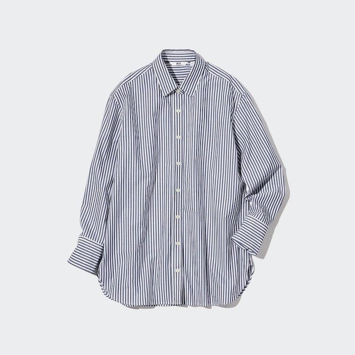 ユニクロ 値下げ トップス 2023冬 ユニクロ uniqlo レディース おすすめ オススメ コスパ 2023 冬 値下げ セール トップス コットンストライプシャツ ストライプシャツ シャツ