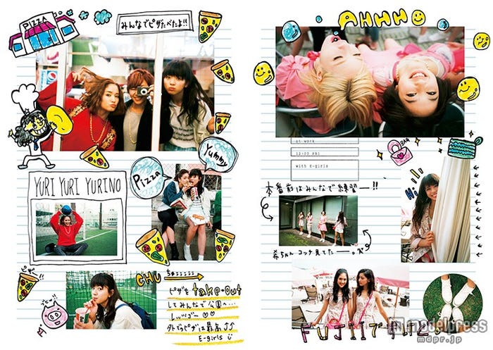 手書きの日記やイラストコラージュも/1stフォトブック「カラフル・ダイアリー」より