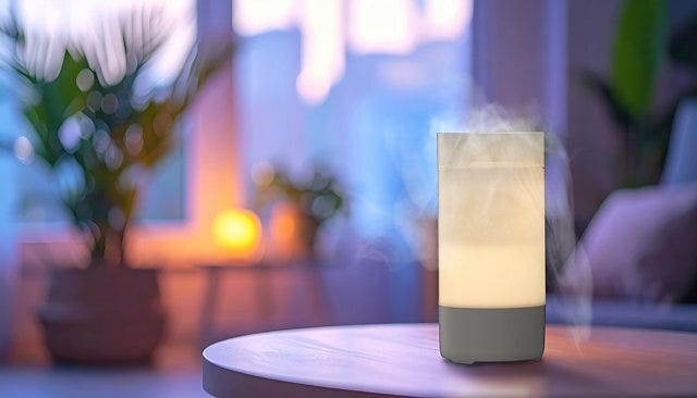ロフト　新商品　加湿器　フローイングミスト加湿器（グリーンハウス）
