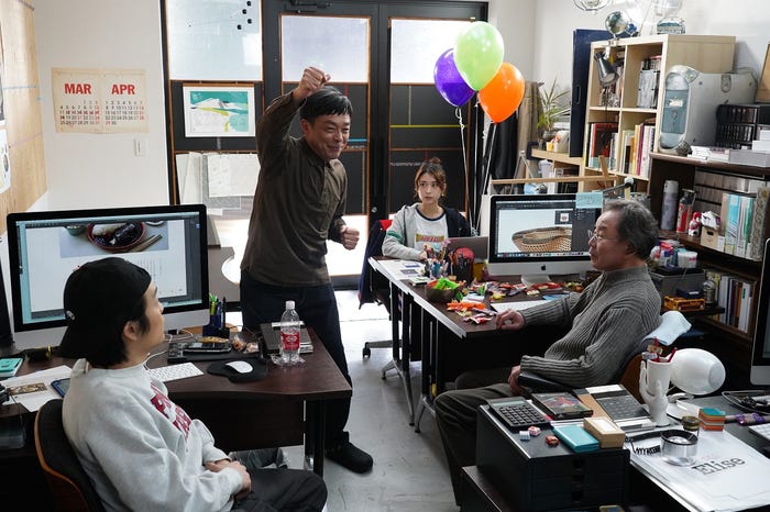 岡山天音、光石研、森川葵、ベンガル/「デザイナー 渋井直人の休日」第11話より(C)渋谷直角/宝島社 (C)「デザイナー 渋井直人の休日」製作委員会