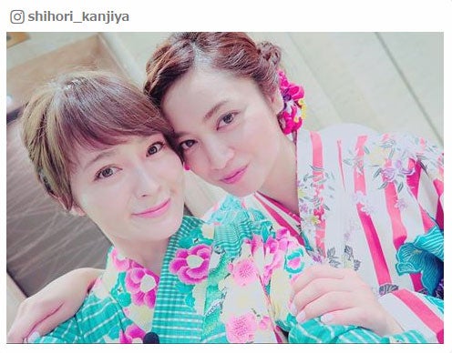 貫地谷しほり＆平愛梨、浴衣姿で密着2ショットに反響「美しい」「癒やし」