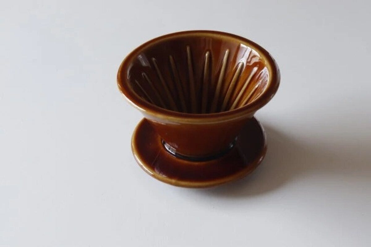 ダイソー　コーヒードリッパー（円すい形、ブラウン）