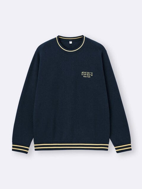 スウェットプルオーバー 2025gu冬トレンドスウェットプルオーバー